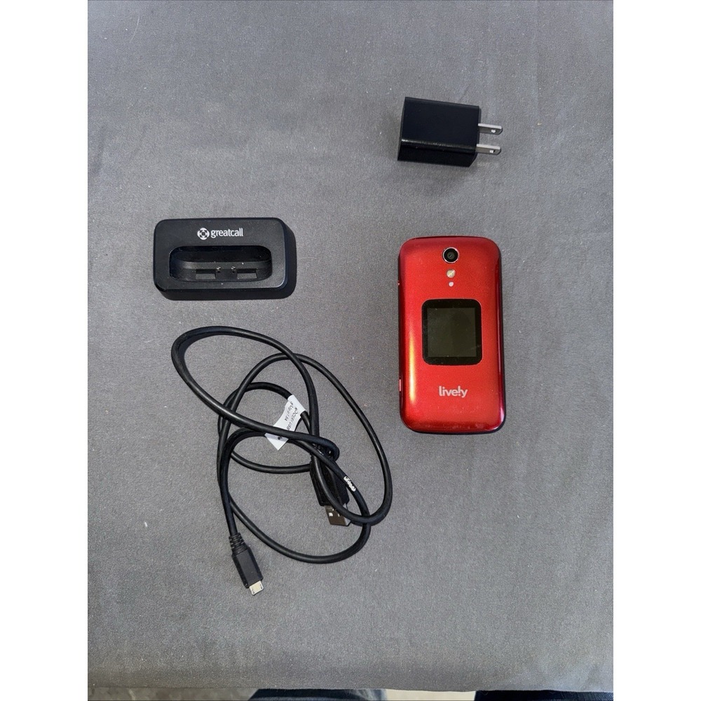 Alcatel Jitterbug Flip2 II 4053S - Red ( Lively ) 4G VoLTE Flip Phone - Bundled